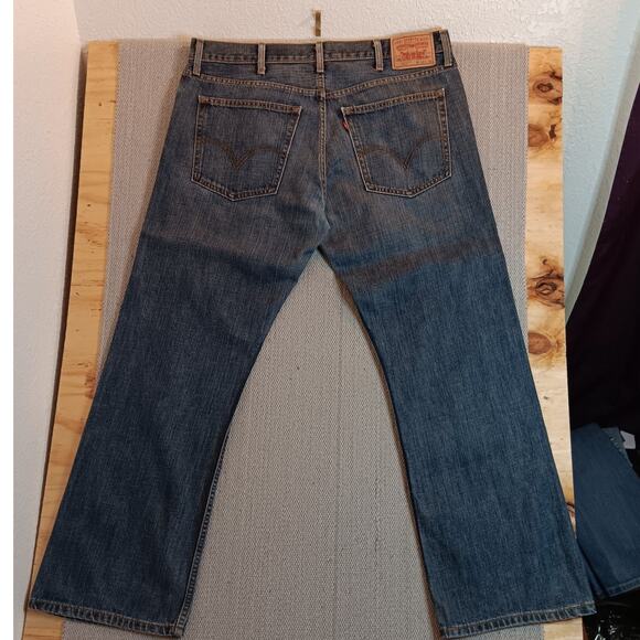 Levis 527 Bootcut Jeans Mens 39X31 Blue Fade Cowboy Style - Picture 10 of 16
